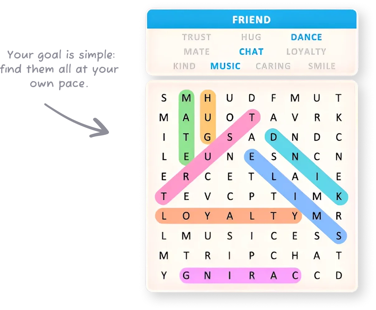 your goal is simple: find theme all at your uwn pace